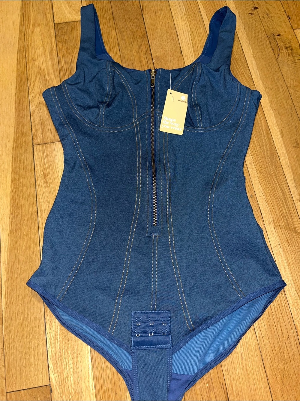 Shapewear Denim Tummy Control Corset Bodysuit (Small) Popilush